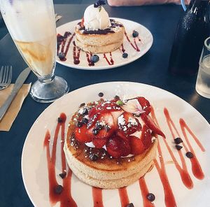   at Helgas Pancake House in Cairns