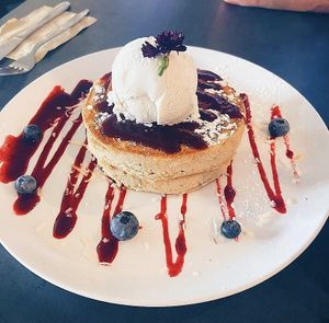   at Helgas Pancake House in Cairns