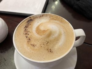 Cappuccino mit Hafermilch   at Cafe M in Coburg