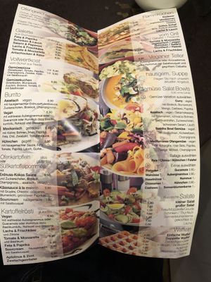 Speisekarte at Cafe M in Coburg