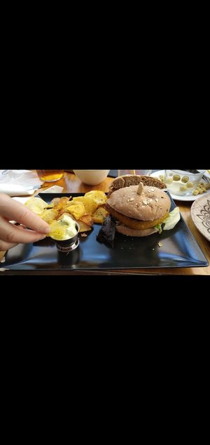 Quinoa burger at Barbas in La Linea De La Concepcion