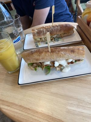 Vegan BLT + vegan chickpea cucumber   at Nui Bakery in Koh Tao