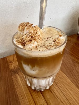 Iced coconut coffee   at Nui Bakery in Koh Tao