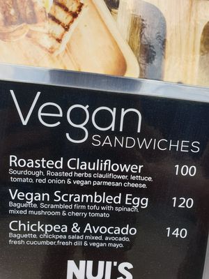 Vegan options, very good bread! at Nui Bakery in Koh Tao