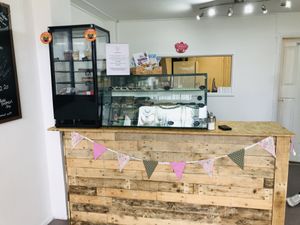 Counter space with delicious treats  at Guilt Free Pleasures in Hucknall