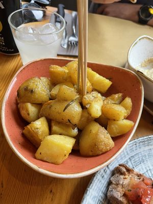 Roasted potatoes  at A Putia Dell'Ostello in Catania
