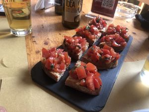 Vegan bruschetta   at A Putia Dell'Ostello in Catania