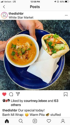 Tofu bang mineral and soup.  at The Dish in Baton Rouge