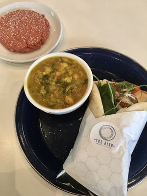 Falafel Wrap with Red Lentil Soup! at The Dish in Baton Rouge