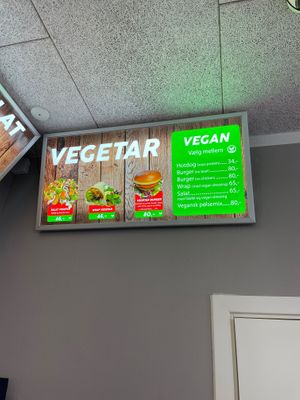 Veggie menu at Iscafeen in Hvide Sande