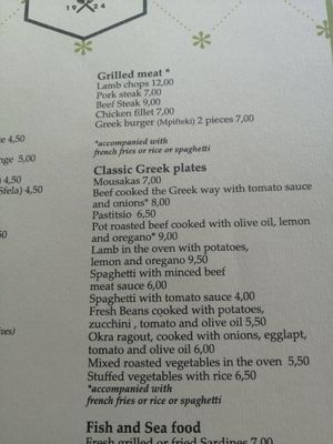 Classic Greek Plates at Ta Rolla in Kalamata