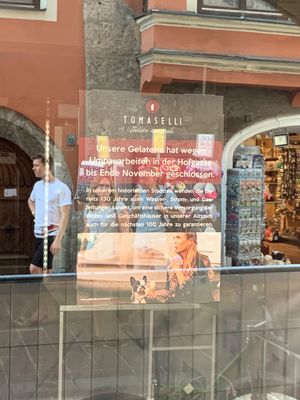 Closed till November  at Tomaselli in Innsbruck