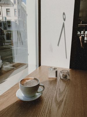 Chai latte with oat milk  at Dråpe in Aalesund