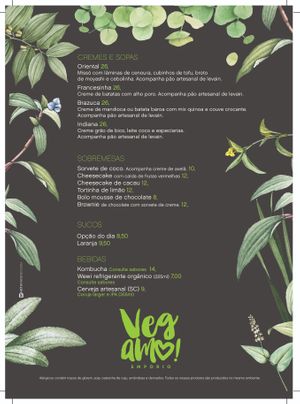 Bebidas e sobremesas at Vegamo in Sao Paulo