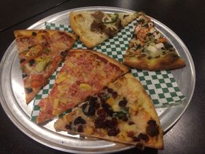 We tried 1 of everything available 😻 at Jane's Pizzeria in Fountain Valley