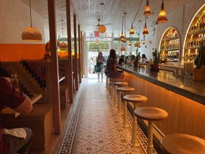 Big bar  at Jajaja Mexicana - West Village in New York City