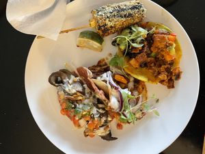 Tacos and corn at Jajaja Mexicana - West Village in New York City