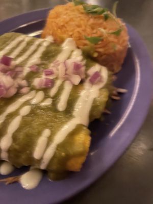 Enchiladas verde  at Jajaja Mexicana - West Village in New York City