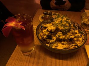 Arnold Palmer (didn’t like the taste) and the nachos (yummy)  at Jajaja Mexicana - West Village in New York City