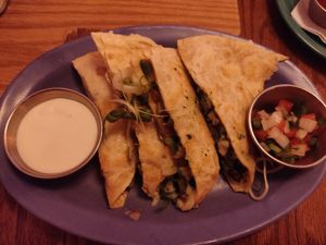 Coconut queso quesadilla at Jajaja Mexicana - West Village in New York City