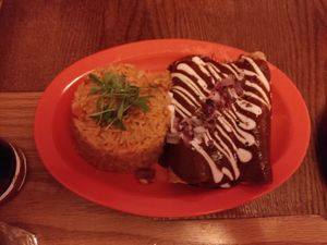 Enchiladas mole at Jajaja Mexicana - West Village in New York City