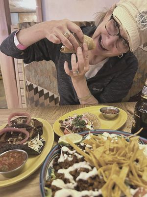 The head tilt, the proper way to eat a taco at JaJaJa! at Jajaja Mexicana - West Village in New York City