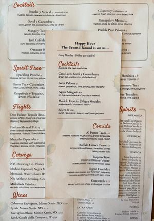 Menu  at Jajaja Mexicana - West Village in New York City