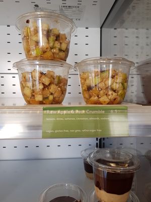 Raw Apple and Pear Crumble at Mood Food in Carlton