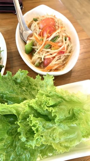 Somtam - Payaya Salad,   at Veggie House - บ้านเจ in Pathum Thani