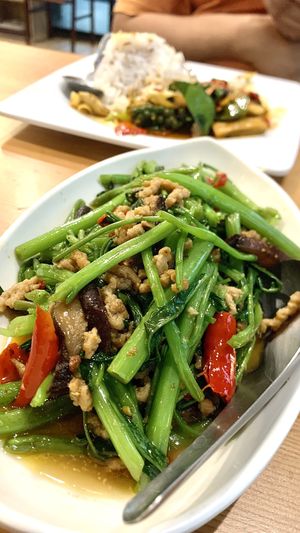 Morning Glory , vegetarian   at Veggie House - บ้านเจ in Pathum Thani
