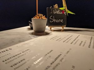 Where it is black is the sea! at Med Cafe in Crete