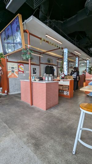 Menu on screen -- order at the counter at Nosh in Melbourne