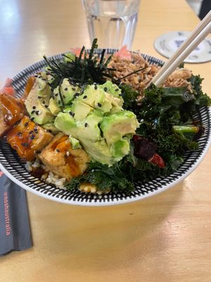 Tofu Teri san bowl with add in avo at Nosh in Melbourne