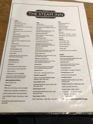  at Steam Inn in Mallaig