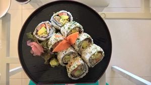 #tbt: avocado sushi at Loving Hut - Bang Kholaem in Bangkok