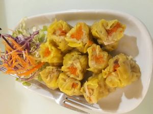 Kanom jeeb (dumplings) at Loving Hut - Bang Kholaem in Bangkok