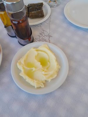 Skordalia (potato garlic dip) at Adonis in Kefalonia