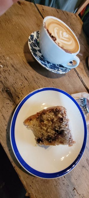 Blueberry lemon cake at This Must Be The Place in Westport