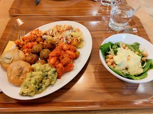 Lots of food at Restavracija Mandala in Ljubljana