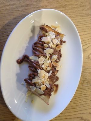 Strawberry pancake at Restavracija Mandala in Ljubljana