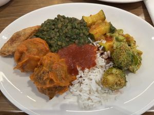 My “ student plate" form the buffet  at Restavracija Mandala in Ljubljana