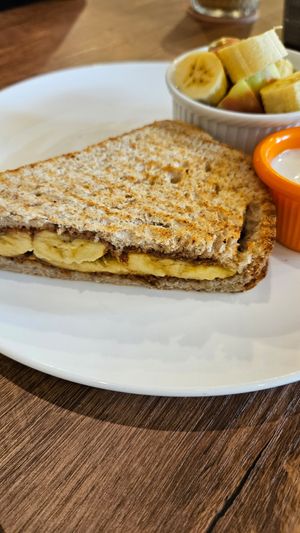 Banana almond sandwich at Yin's Sourdough Bakery in Penang