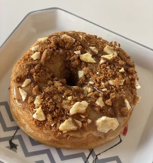 Dulce de leche and banana at VegAmazing Doughnuts in Madrid
