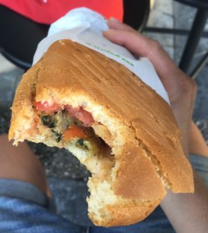 Falafel Sandwich at Grigoris Mikrogeumata - Γρηγόρης Μικρογεύματα in Samos