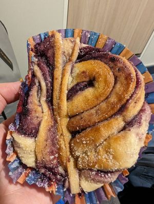 Blueberry bun at Bröd & Salt - Gamla Stan in Stockholm