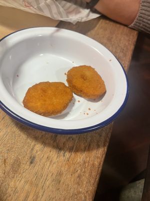 “impossible” nuggets (so good i forgot to take the picture before almost finishing them)  at Patty & Bun in London