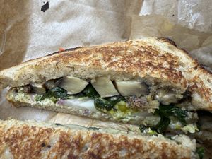 Vegan deli sandwich  at Driver's Market in Sausalito