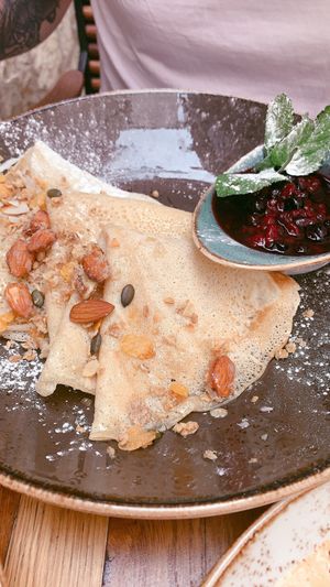 Vegan crepes with berries and nuts  at Ciri Biri Bela in Split