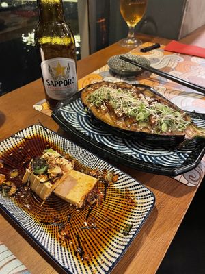 Spicy tofu and glazed aubergine  at Vatten Ramen - Zeedijk in Amsterdam