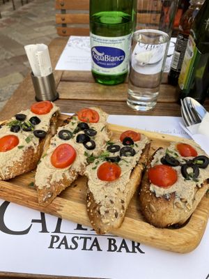 Bruschetta. (Paté de nous)  at La Catedral in Kotor
